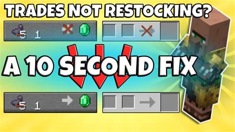 why is my villager not restocking|how to get villagers to restock.